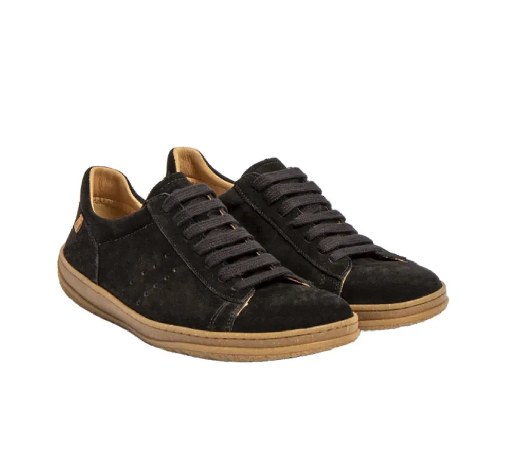 El Naturalista 5395 Amazonas Silk Suede Black 7 Eyelet Shoe Made In Spain