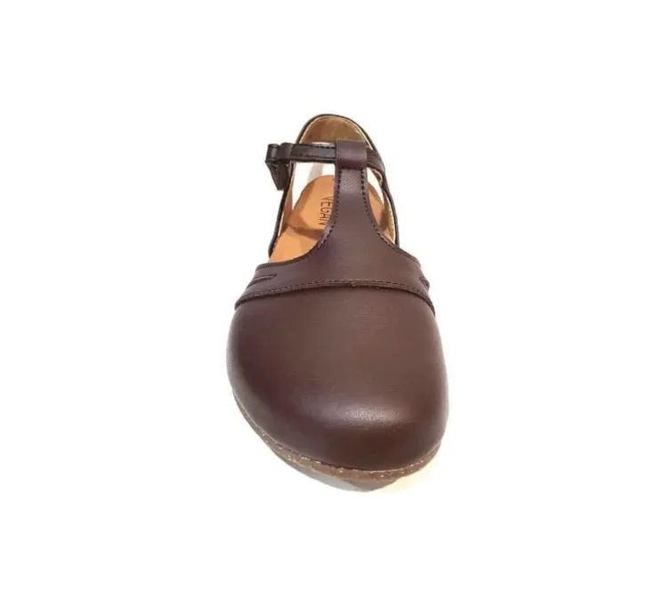 El Naturalista N5062 Brown Vegan Mary Jane Flats Made In Spain