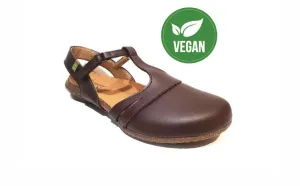 El Naturalista N5062 Brown Vegan Mary Jane Flats Made In Spain
