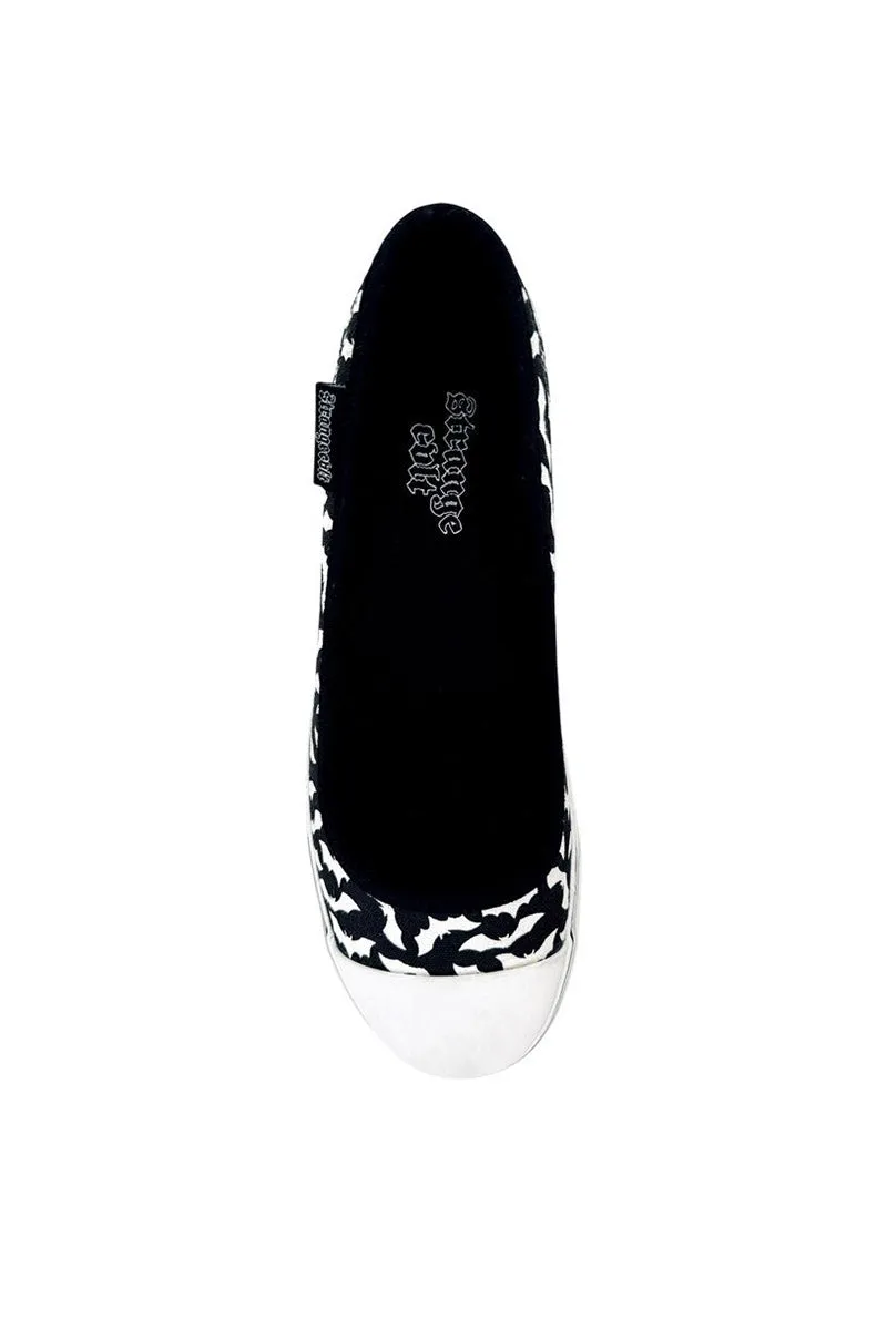 Emily Bat Sneaker Flats [Black/White]