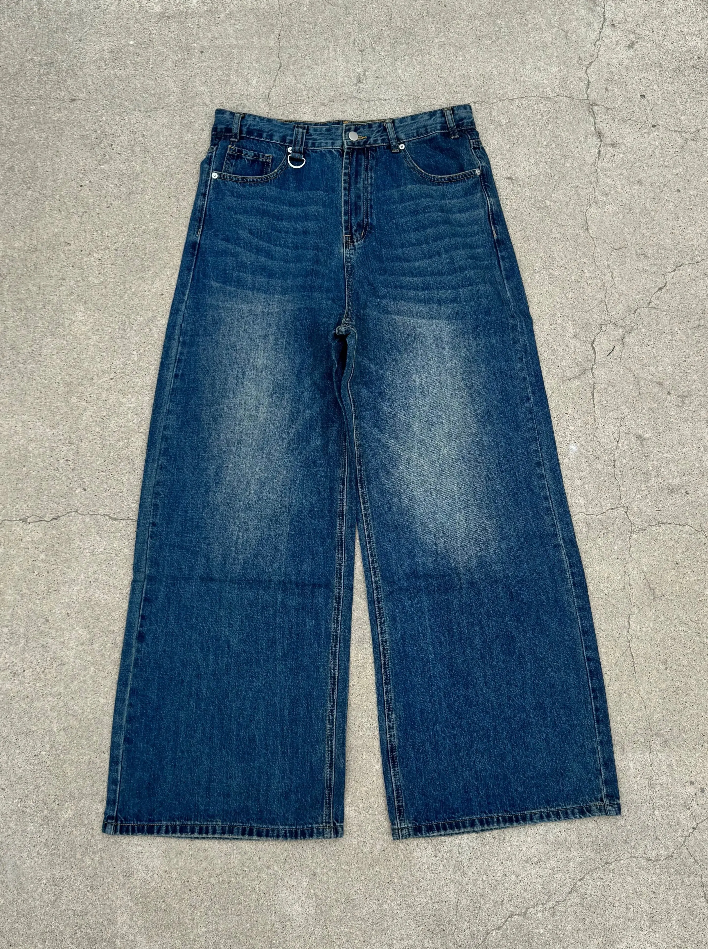 Faded Navy Blue Baggy Jeans
