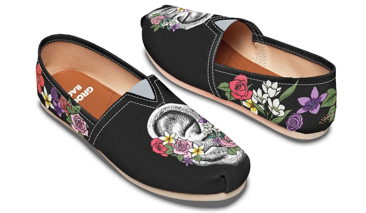 Floral Anatomy Ear Casual Shoes