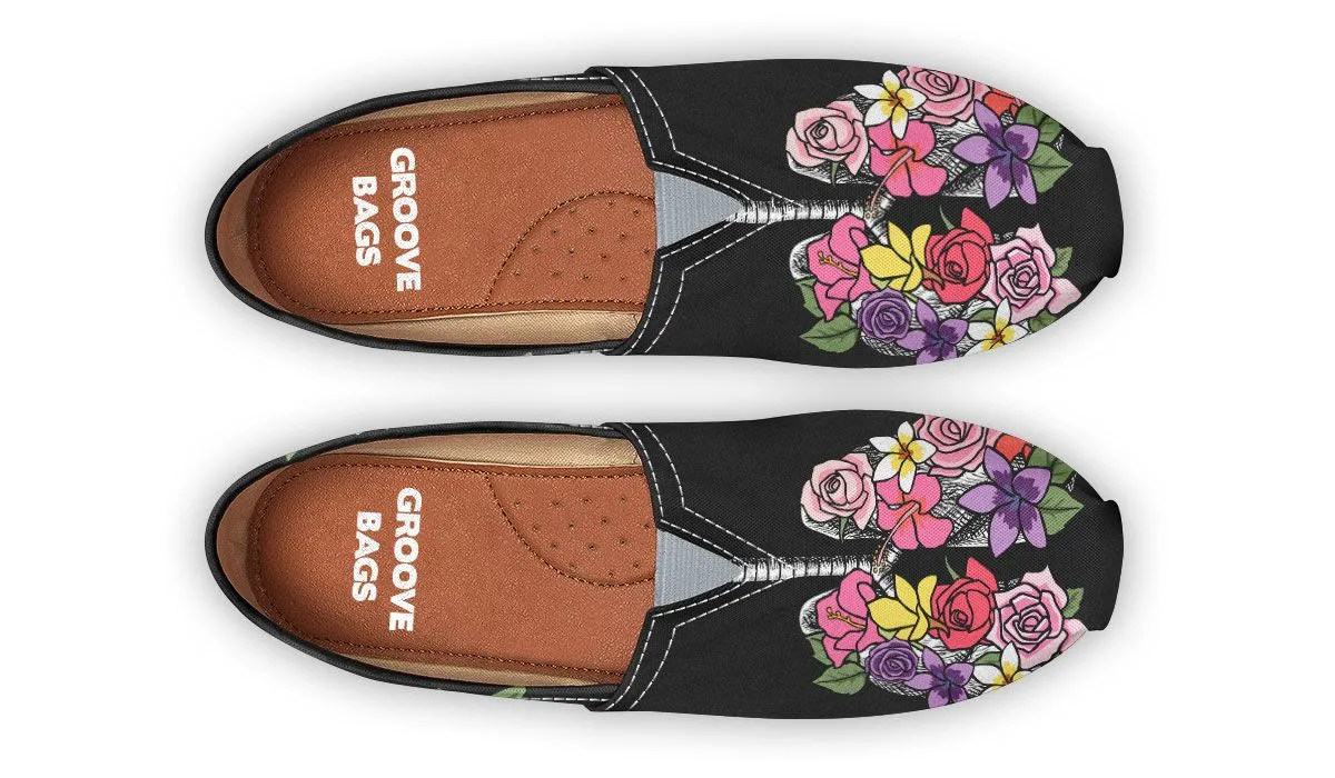 Floral Anatomy Lungs Casual Shoes