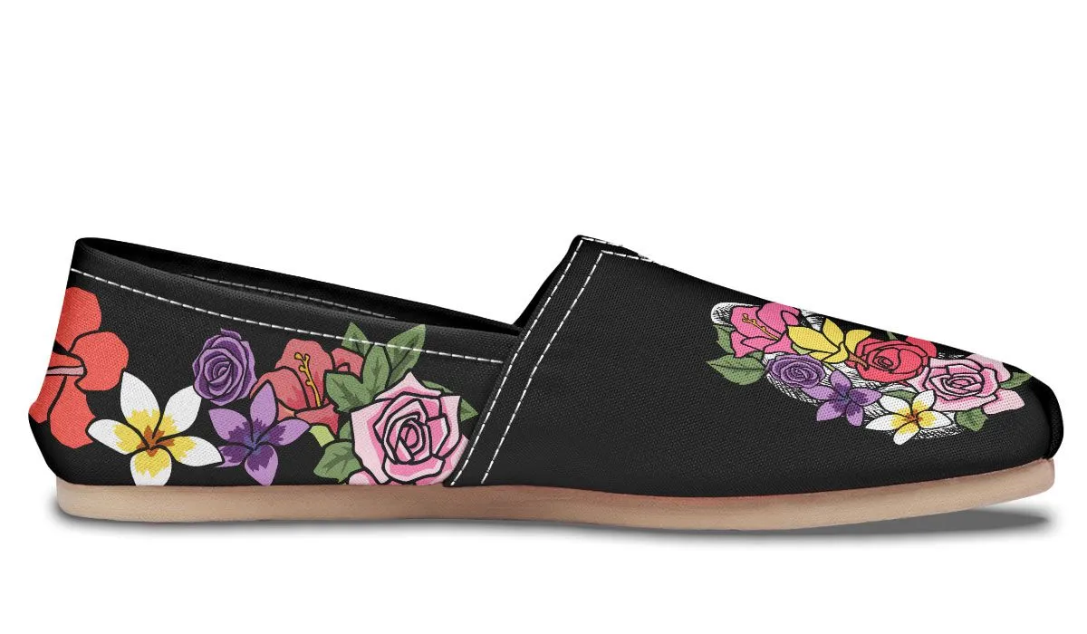 Floral Anatomy Lungs Casual Shoes