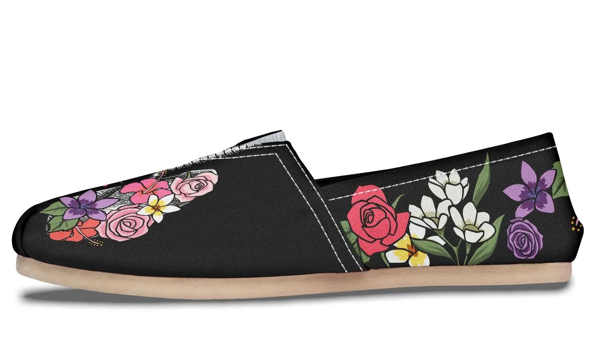Floral Anatomy Lungs Casual Shoes