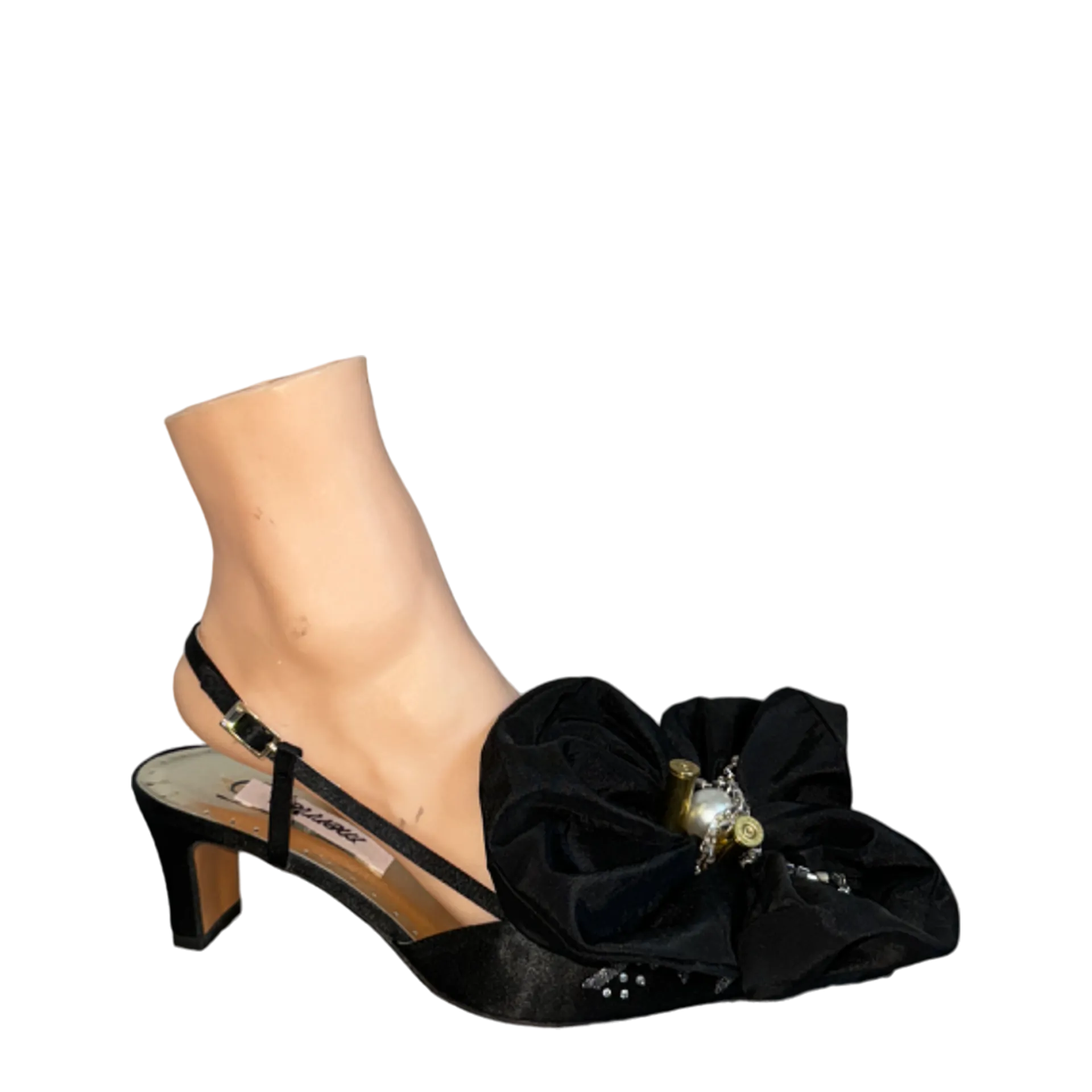 Flower Shoes —  Black (Made-to-Order)