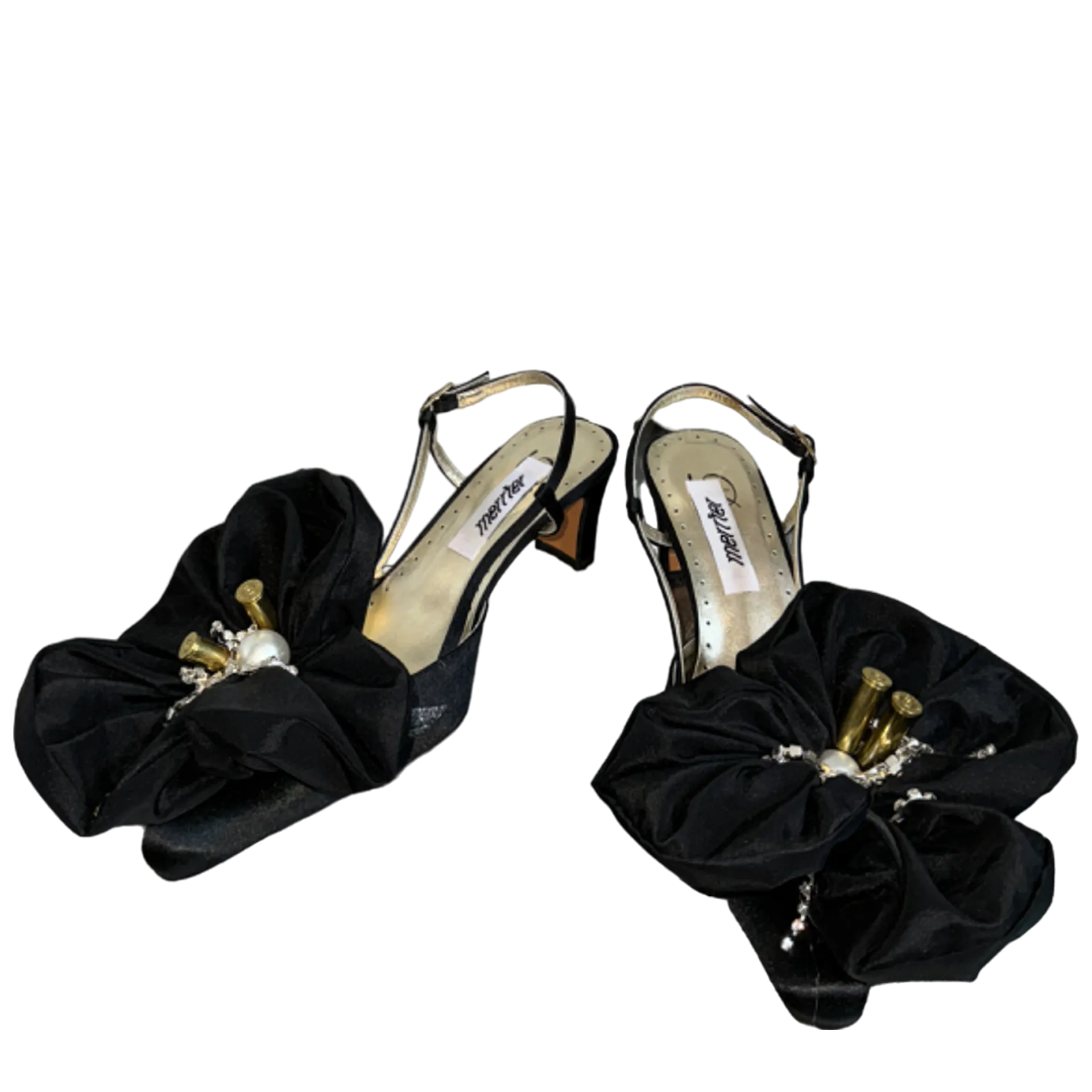 Flower Shoes —  Black (Made-to-Order)