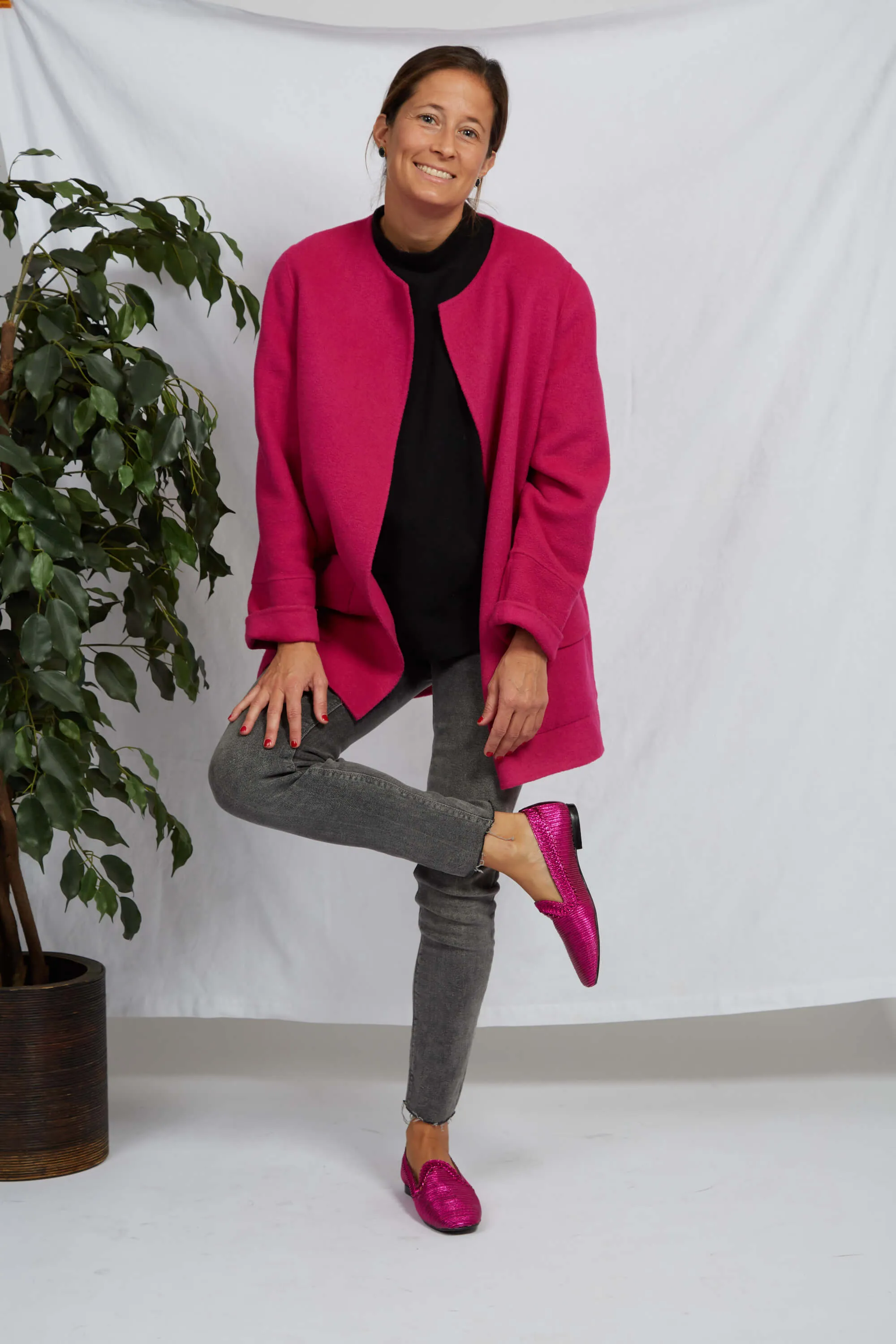 Fuchsia Metallic Loafer