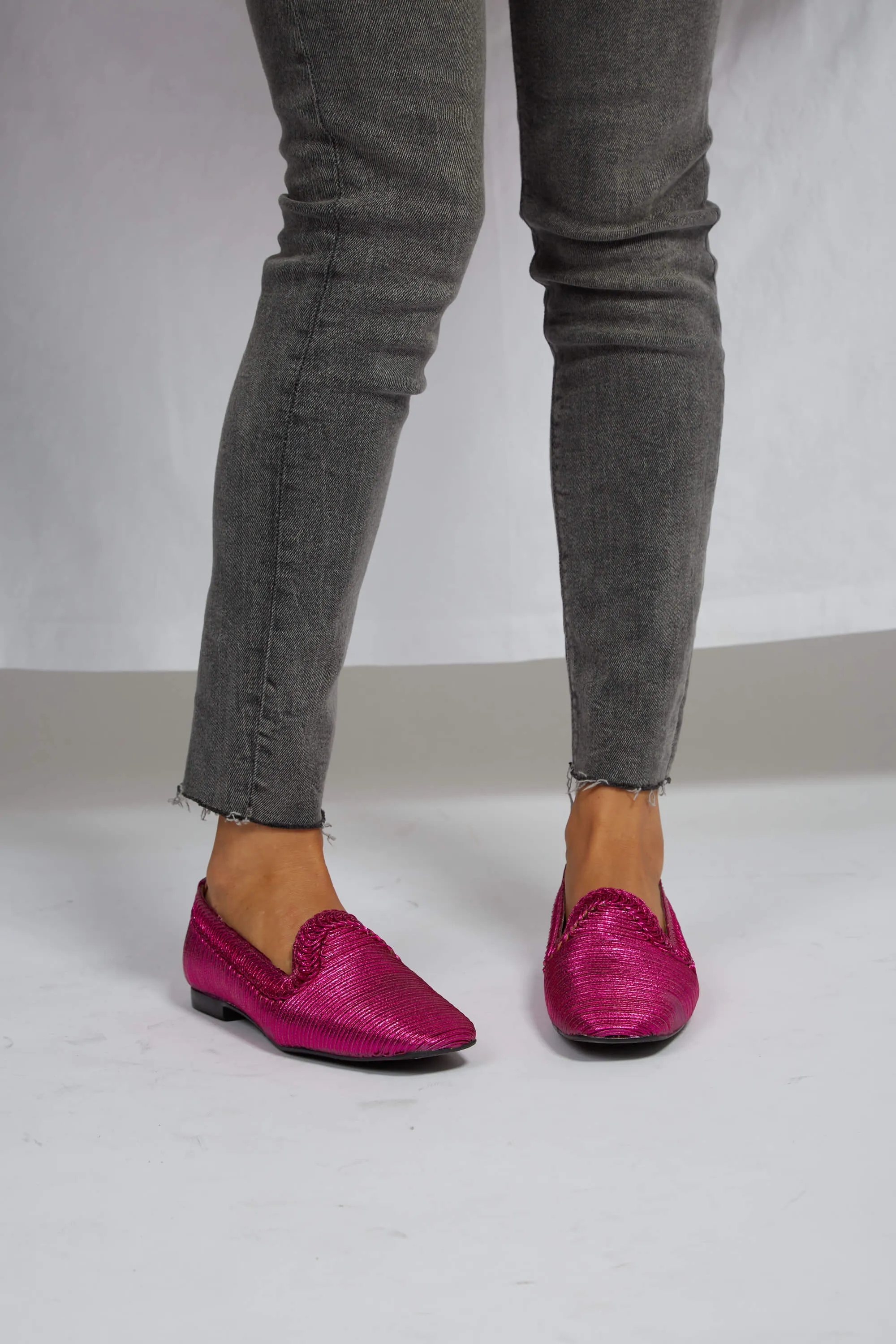 Fuchsia Metallic Loafer