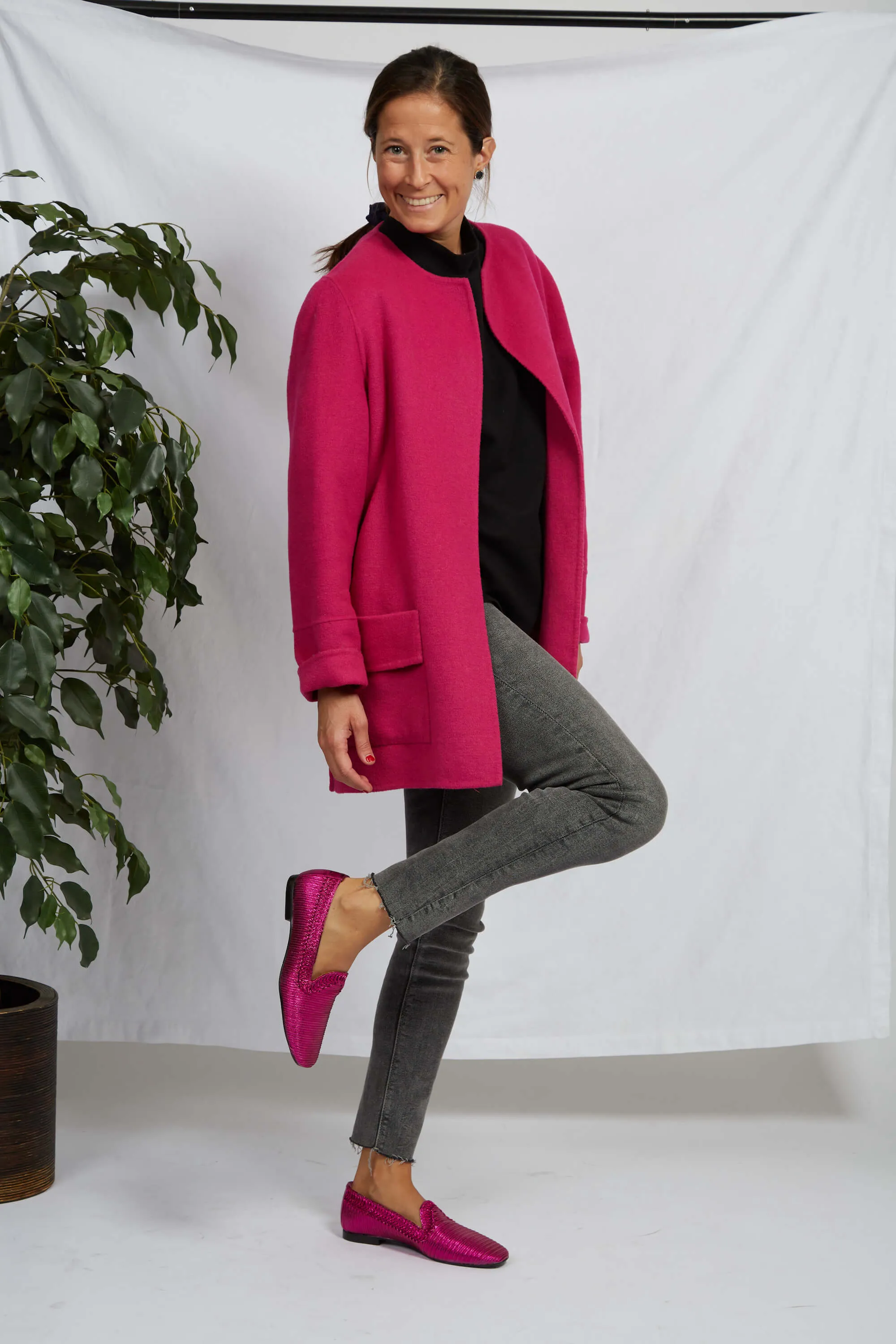 Fuchsia Metallic Loafer