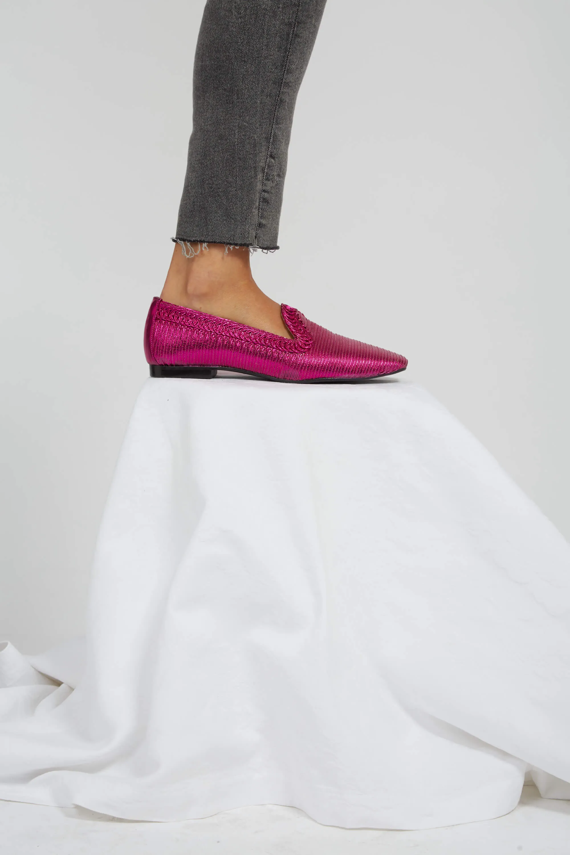 Fuchsia Metallic Loafer