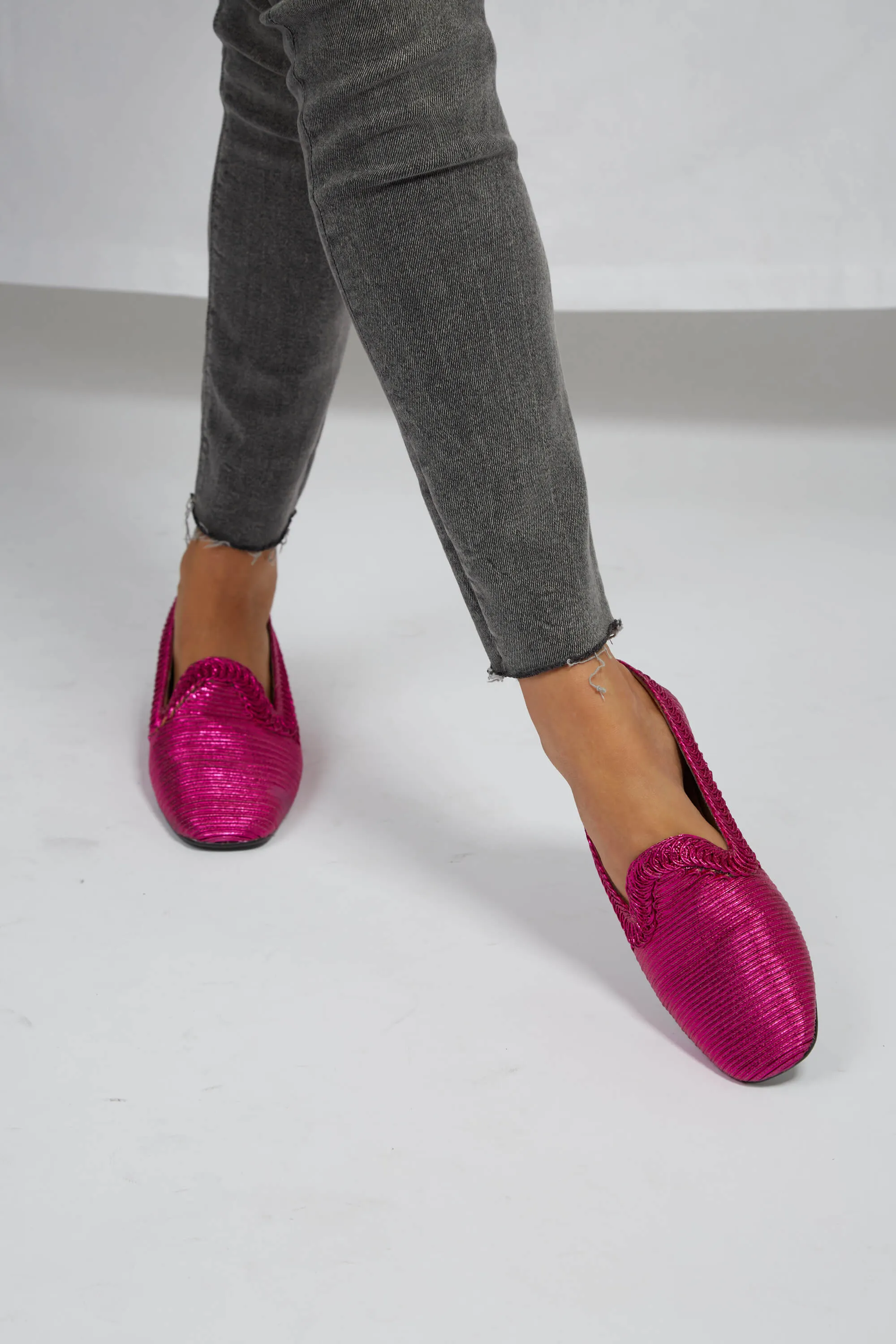 Fuchsia Metallic Loafer