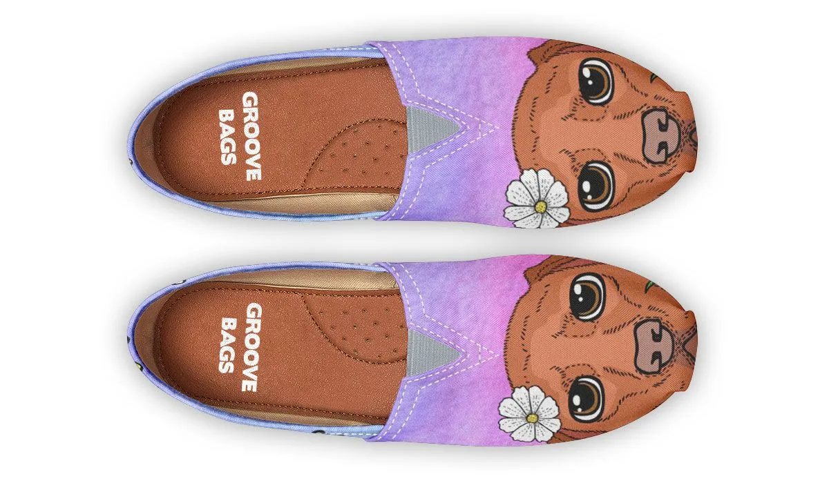 Fun Floral Vizsla Casual Shoes