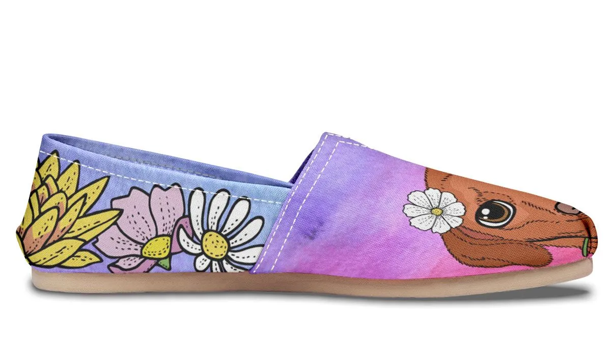 Fun Floral Vizsla Casual Shoes