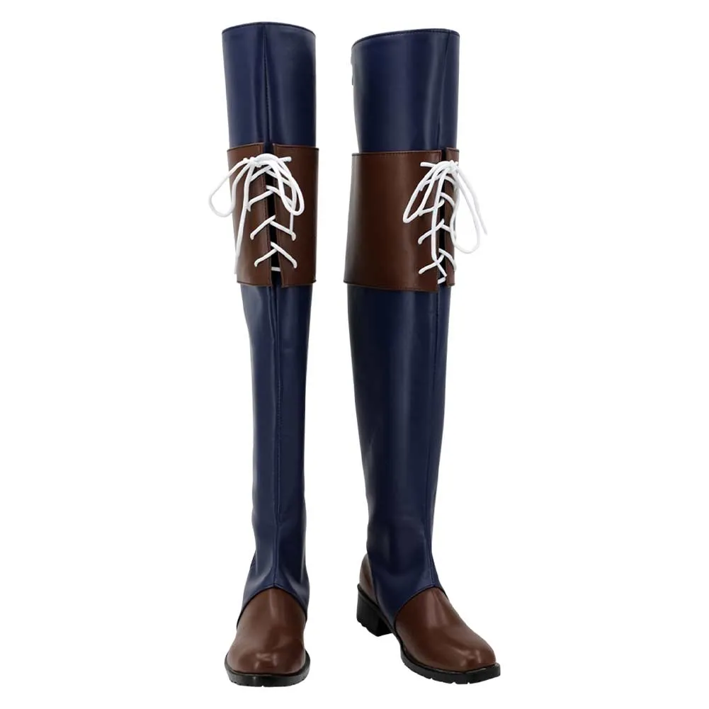 Game Final Fantasy Jill Warrick Women Blue Cosplay Shoes Boots Halloween Costumes Accessory Custom Made