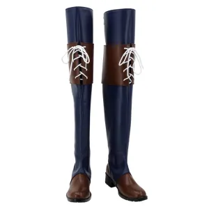 Game Final Fantasy Jill Warrick Women Blue Cosplay Shoes Boots Halloween Costumes Accessory Custom Made