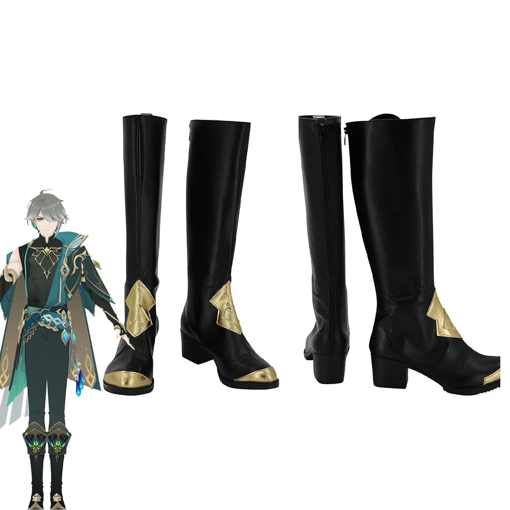 Genshin Impact Alhaitham Cosplay Shoes Boots Halloween Costumes Accessory Custom Made