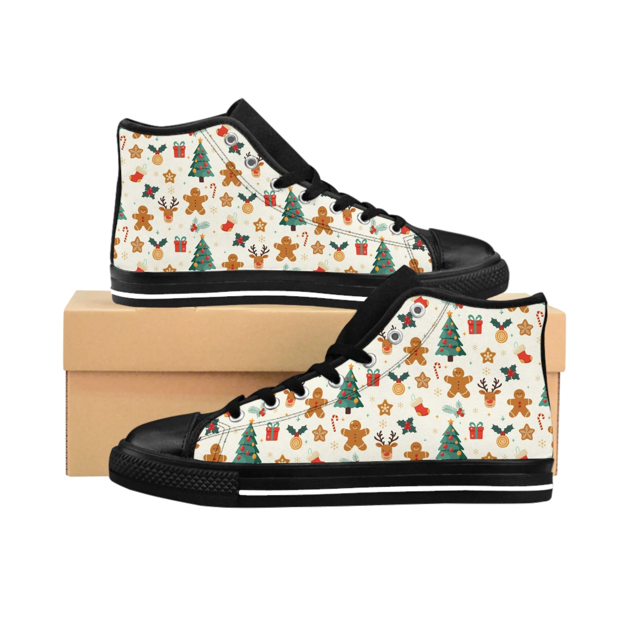 Gingerbread Christmas Men's Classic Sneakers