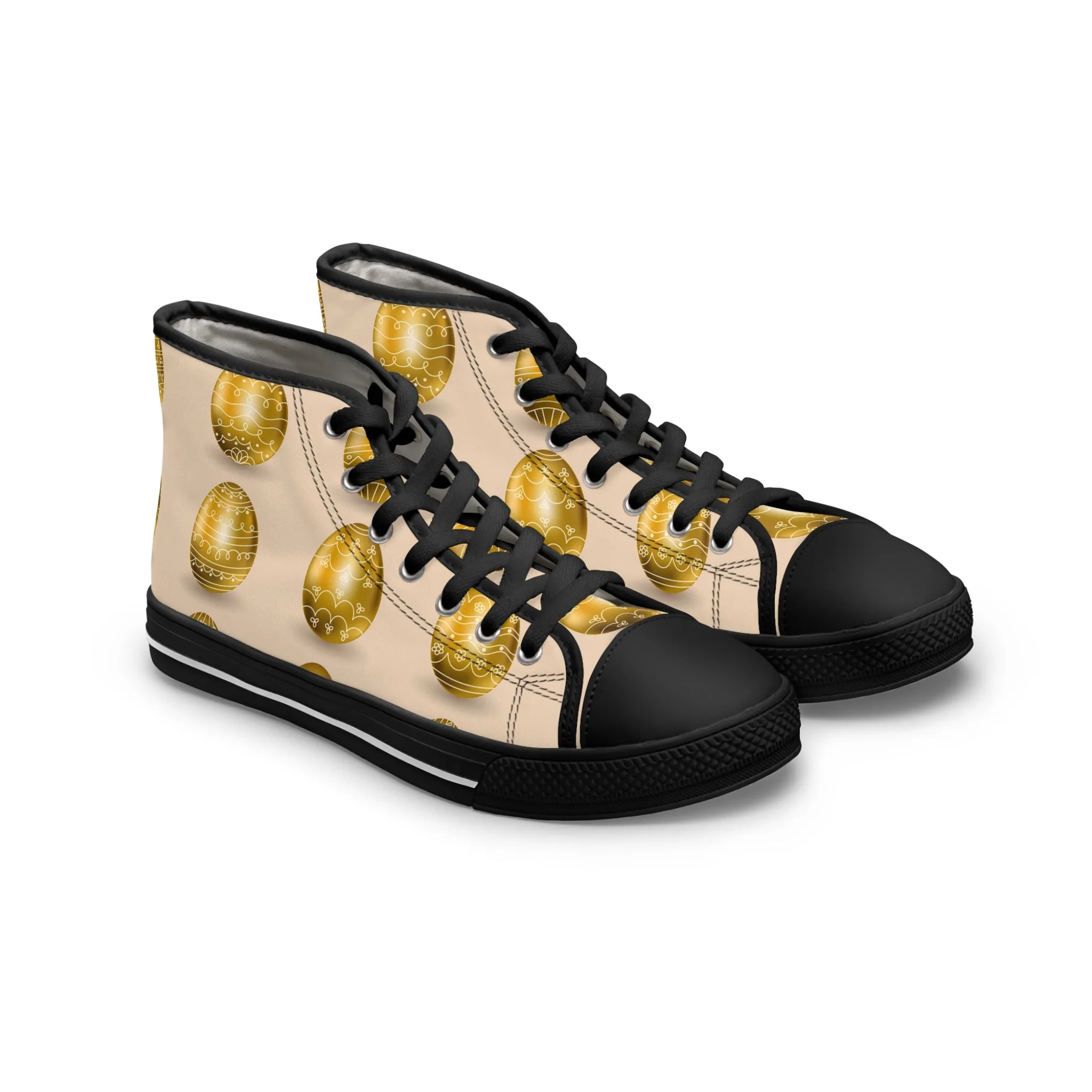 Golden Easter Eggs Women's High Top Sneakers