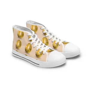 Golden Easter Eggs Women's High Top Sneakers