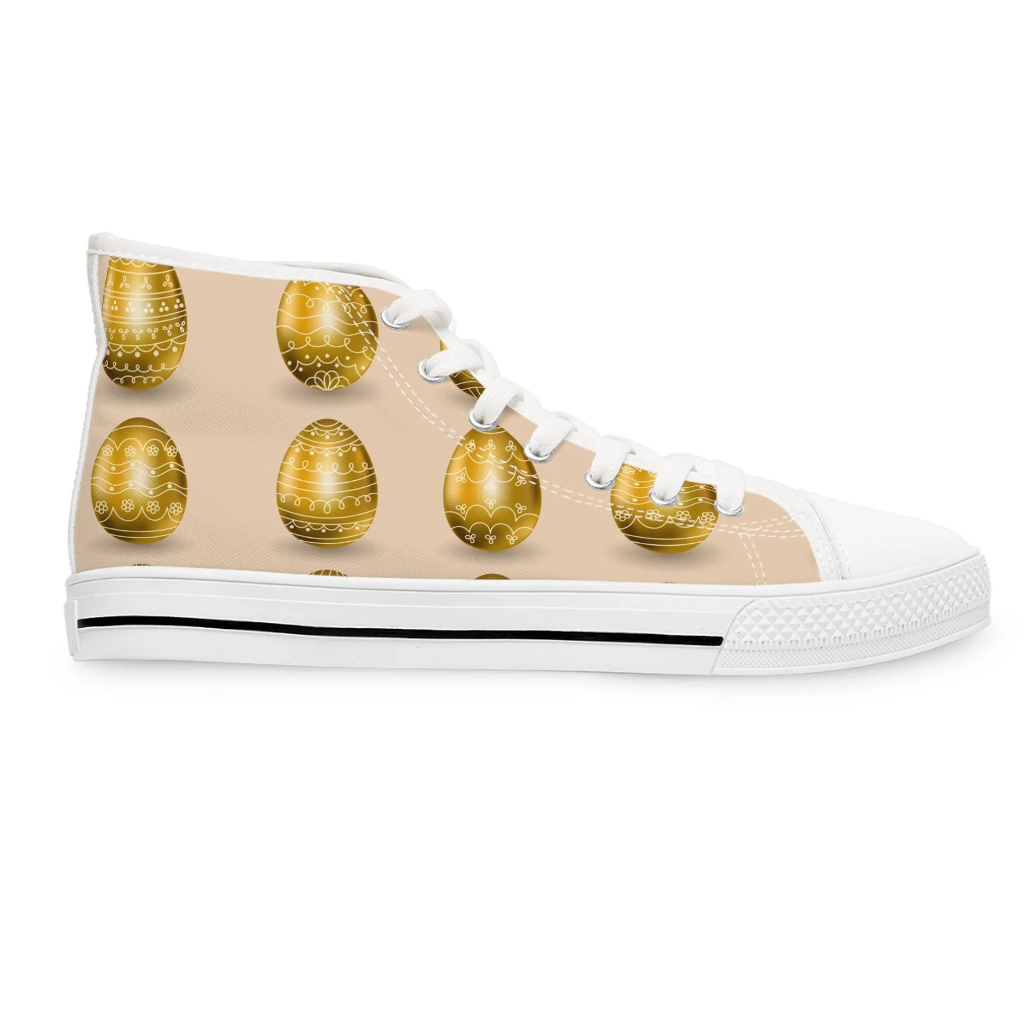 Golden Easter Eggs Women's High Top Sneakers
