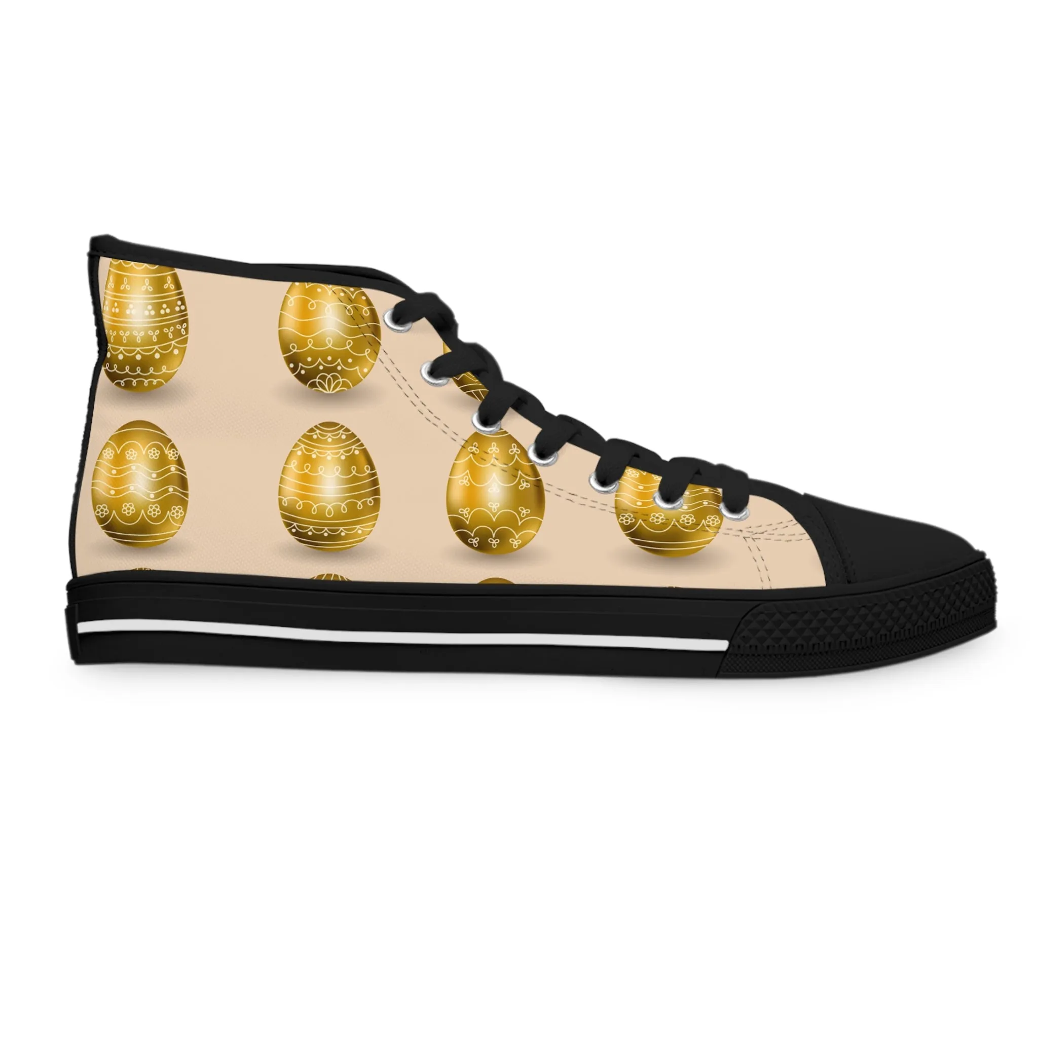 Golden Easter Eggs Women's High Top Sneakers