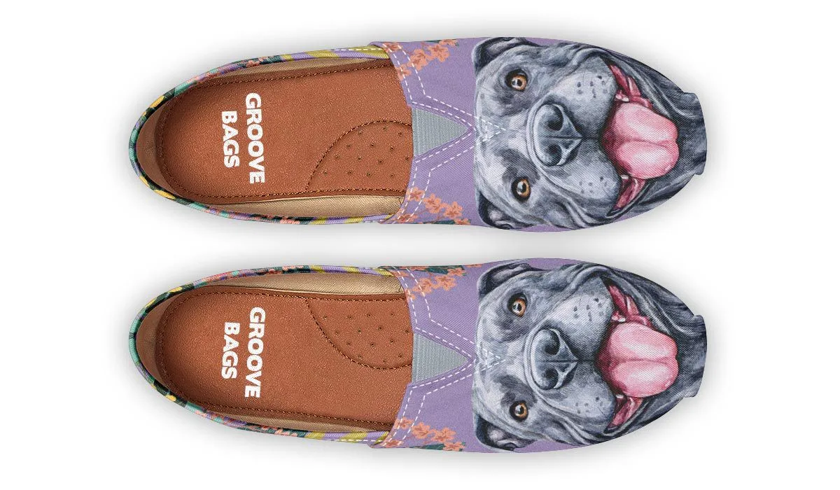 Joyful Grey Pit Bull Casual Shoes