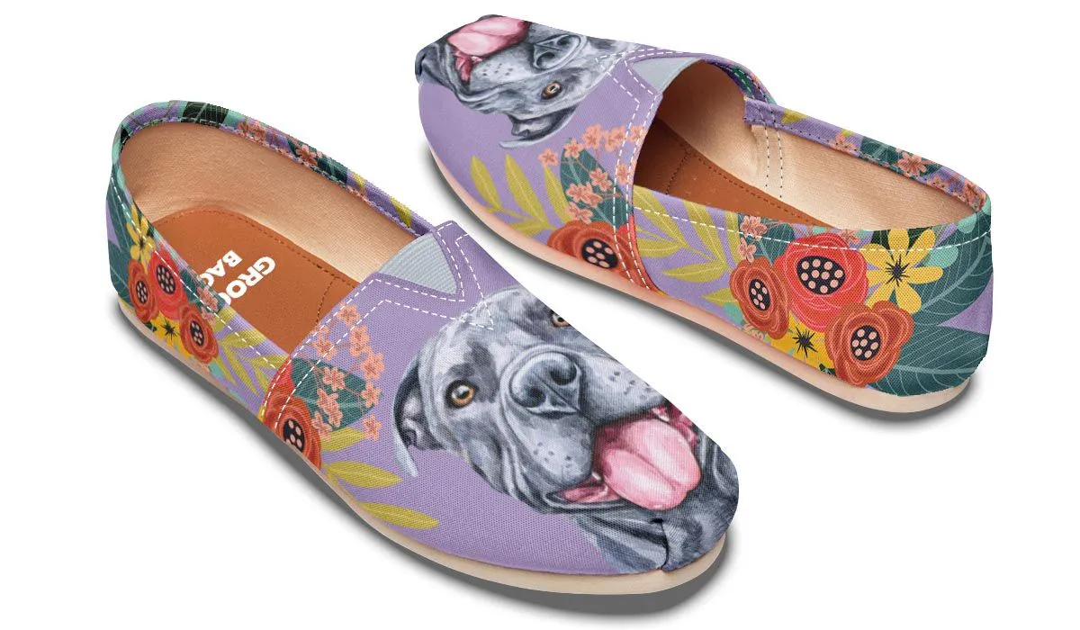 Joyful Grey Pit Bull Casual Shoes