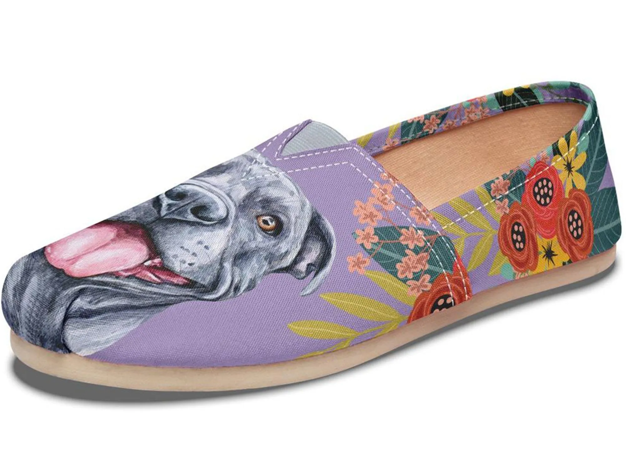 Joyful Grey Pit Bull Casual Shoes