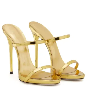 kamames High Heels, Ribbons, Fine Heels, Golden Champagne, Party Banquet Shoes Made By Hand.