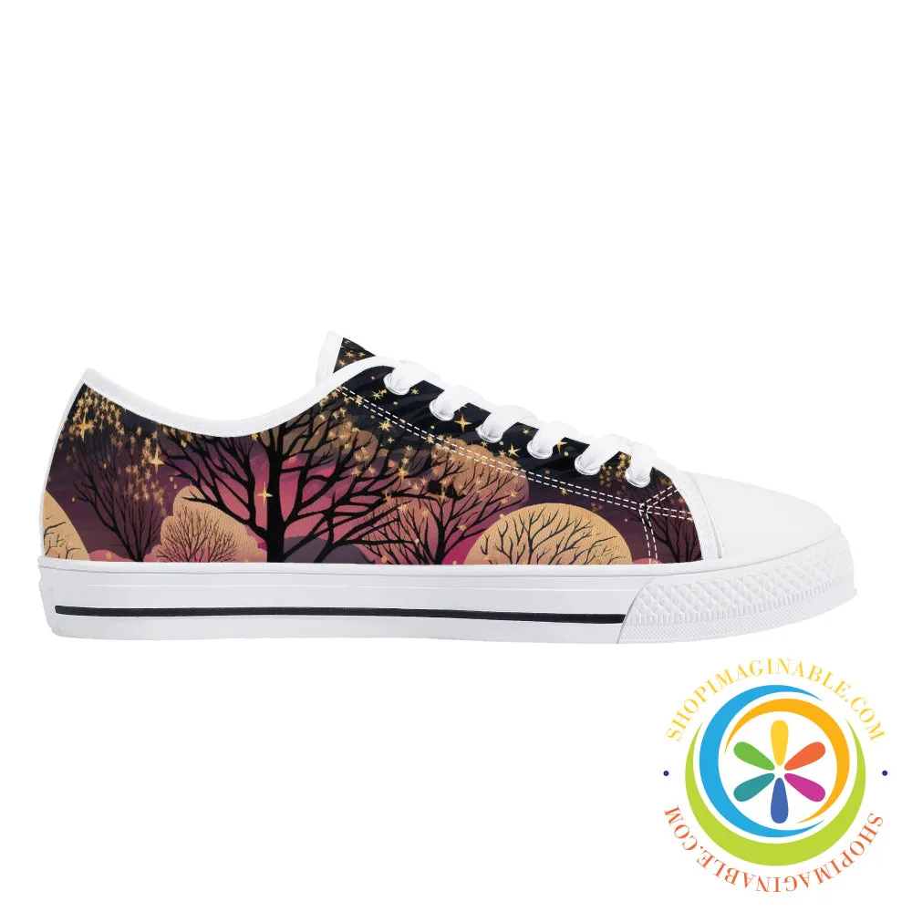 Magical Forest Ladies Low Top Canvas Shoes