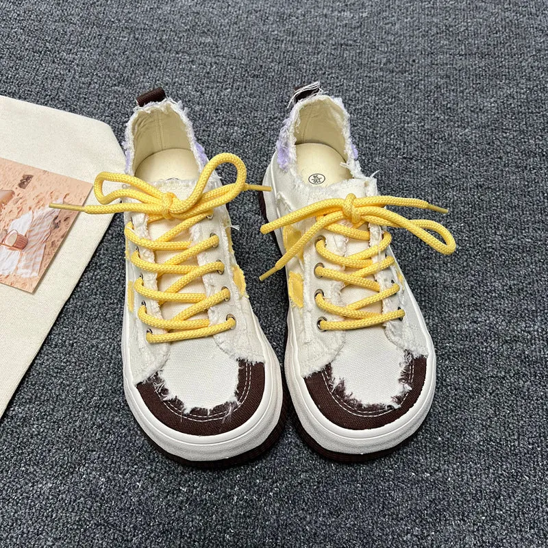 Mango Toe Platform White Sneakers