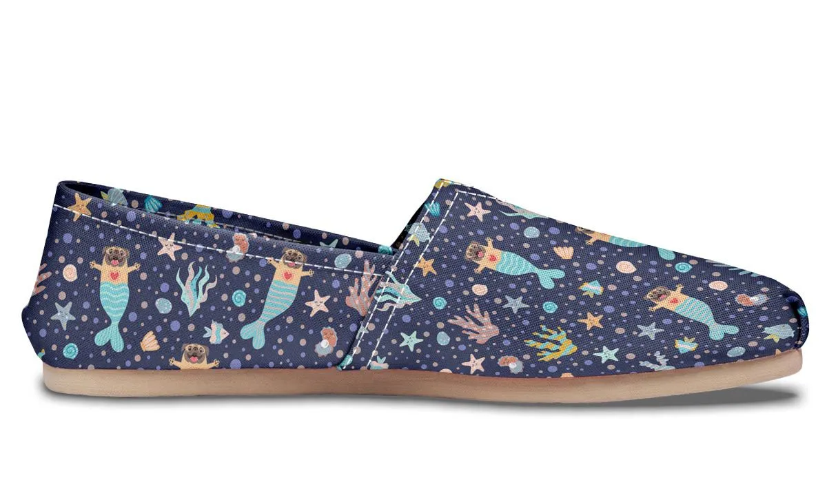 Mermaid Pug Casual Shoes