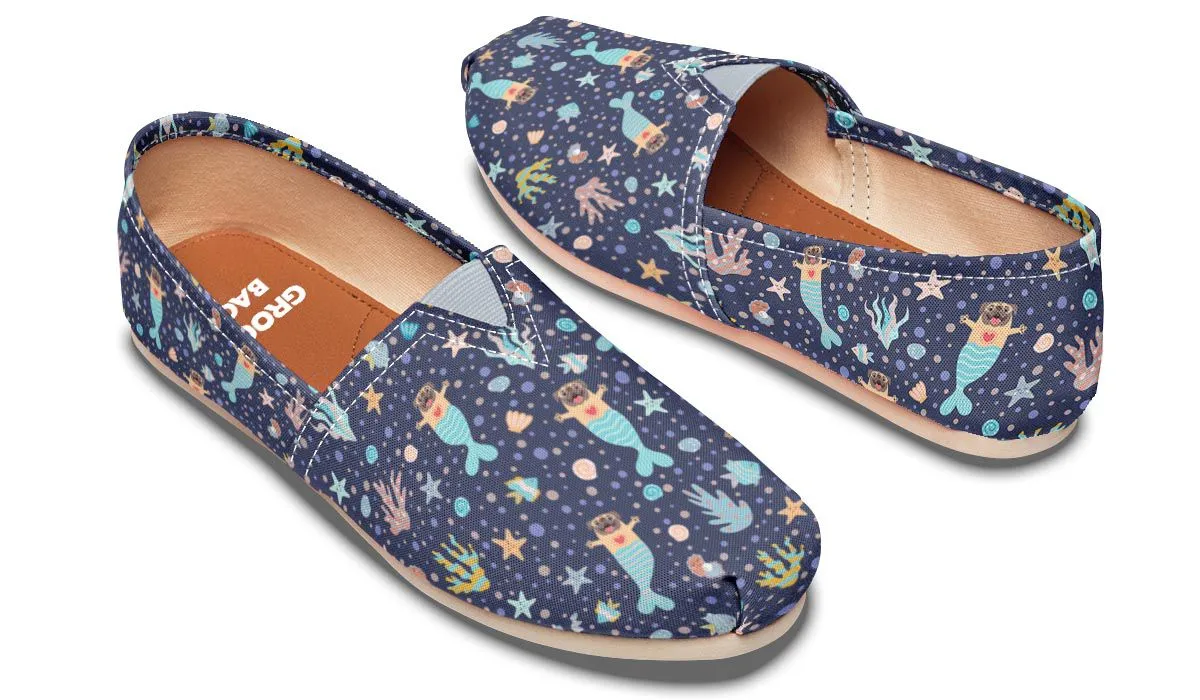 Mermaid Pug Casual Shoes