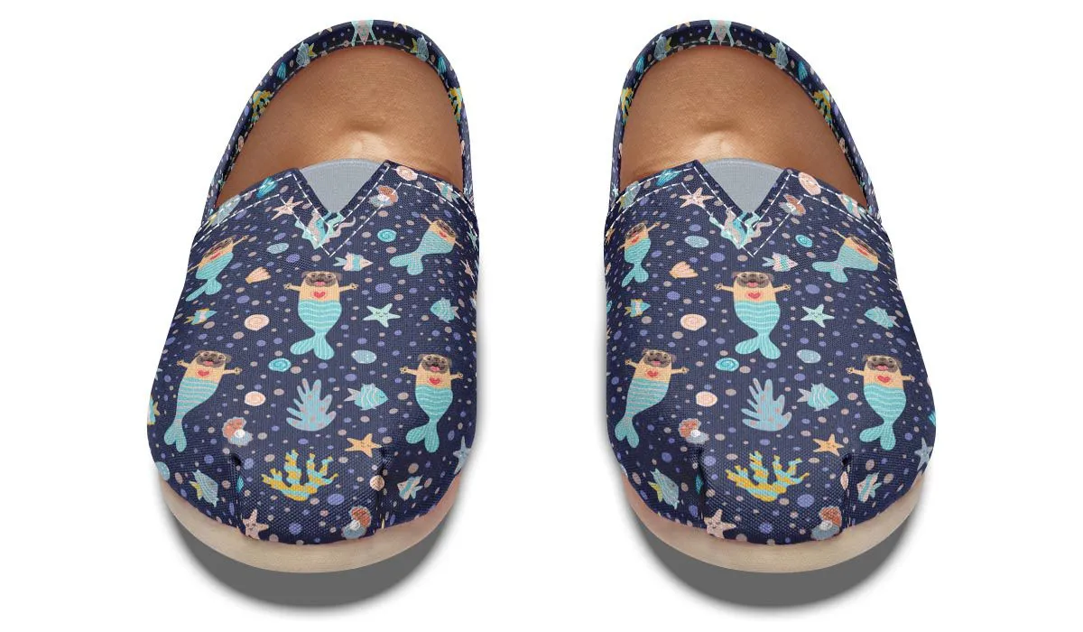 Mermaid Pug Casual Shoes