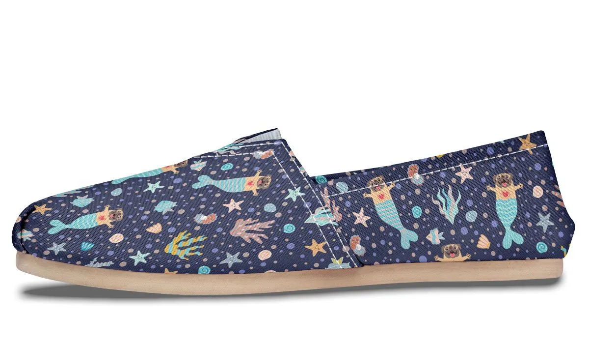 Mermaid Pug Casual Shoes