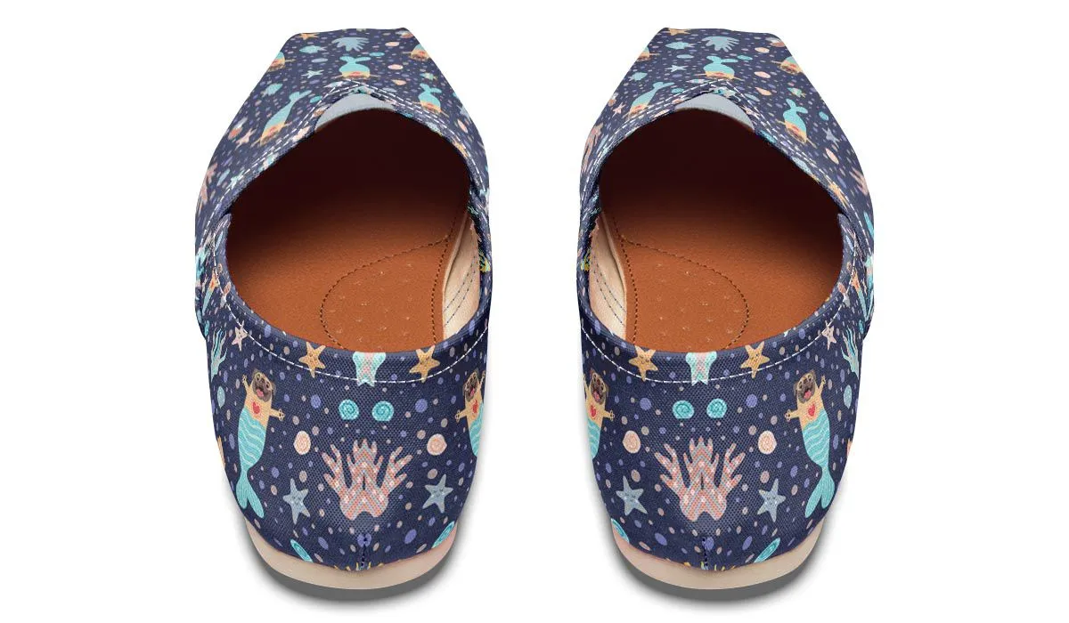 Mermaid Pug Casual Shoes