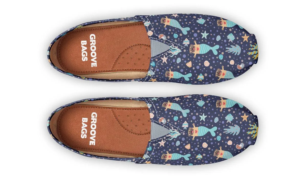 Mermaid Pug Casual Shoes