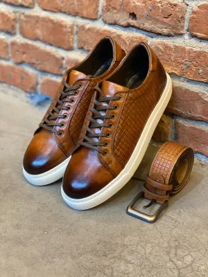 Morris Custom Made Brown Leather Sneakers