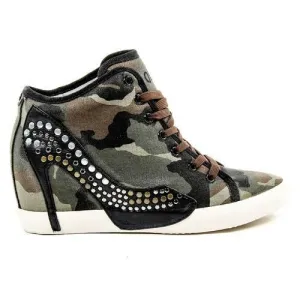 Multicolor 37 EUR - 7 US Olo Womens High Sneaker 71N10 71 GRETA CANVAS PATCH ROCK