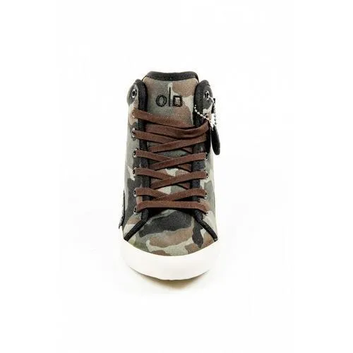 Multicolor 37 EUR - 7 US Olo Womens High Sneaker 71N10 71 GRETA CANVAS PATCH ROCK