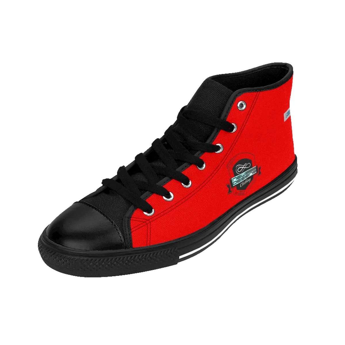 (ND) alt logo -Women's High-top Sneakers Caliente Red