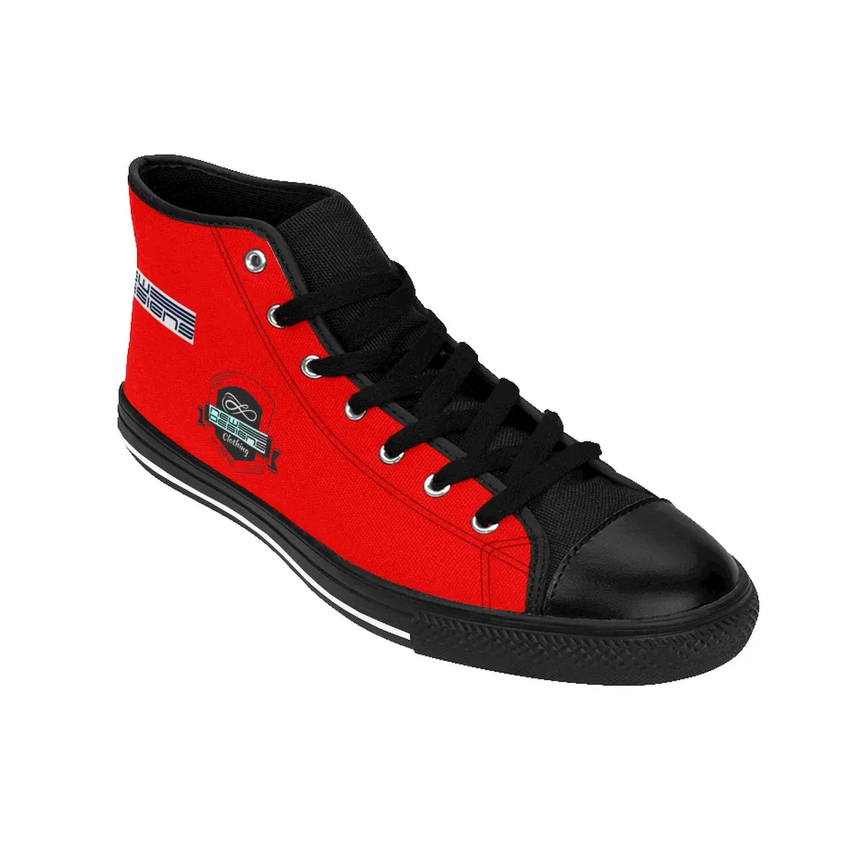 (ND) alt logo -Women's High-top Sneakers Caliente Red