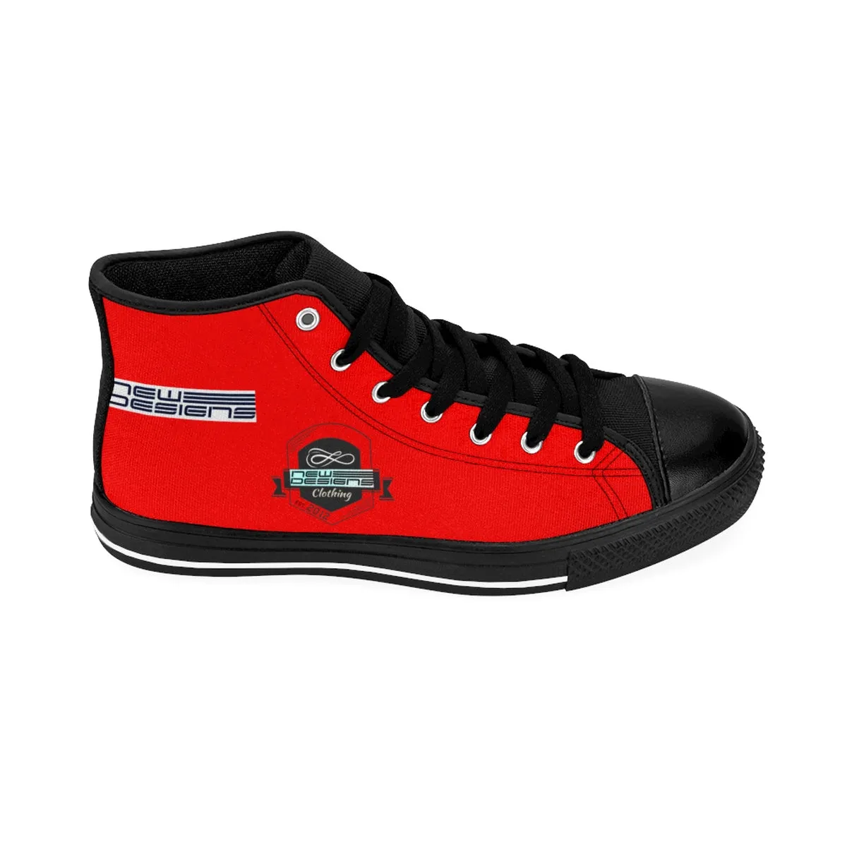 (ND) alt logo -Women's High-top Sneakers Caliente Red