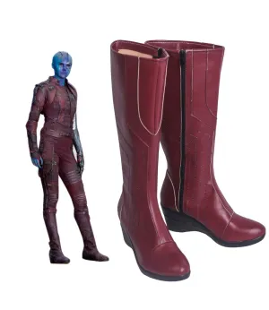 Nebulala Cosplay Boots Knee-high Cosplay Shoes Nebulala Red Boots Cosplay Custom Made
