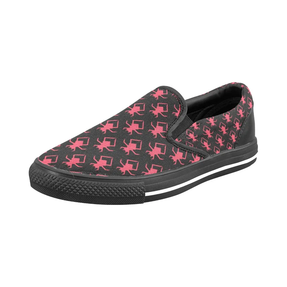 Pink Gothic Spiders Slip-on Canvas Women's Shoes