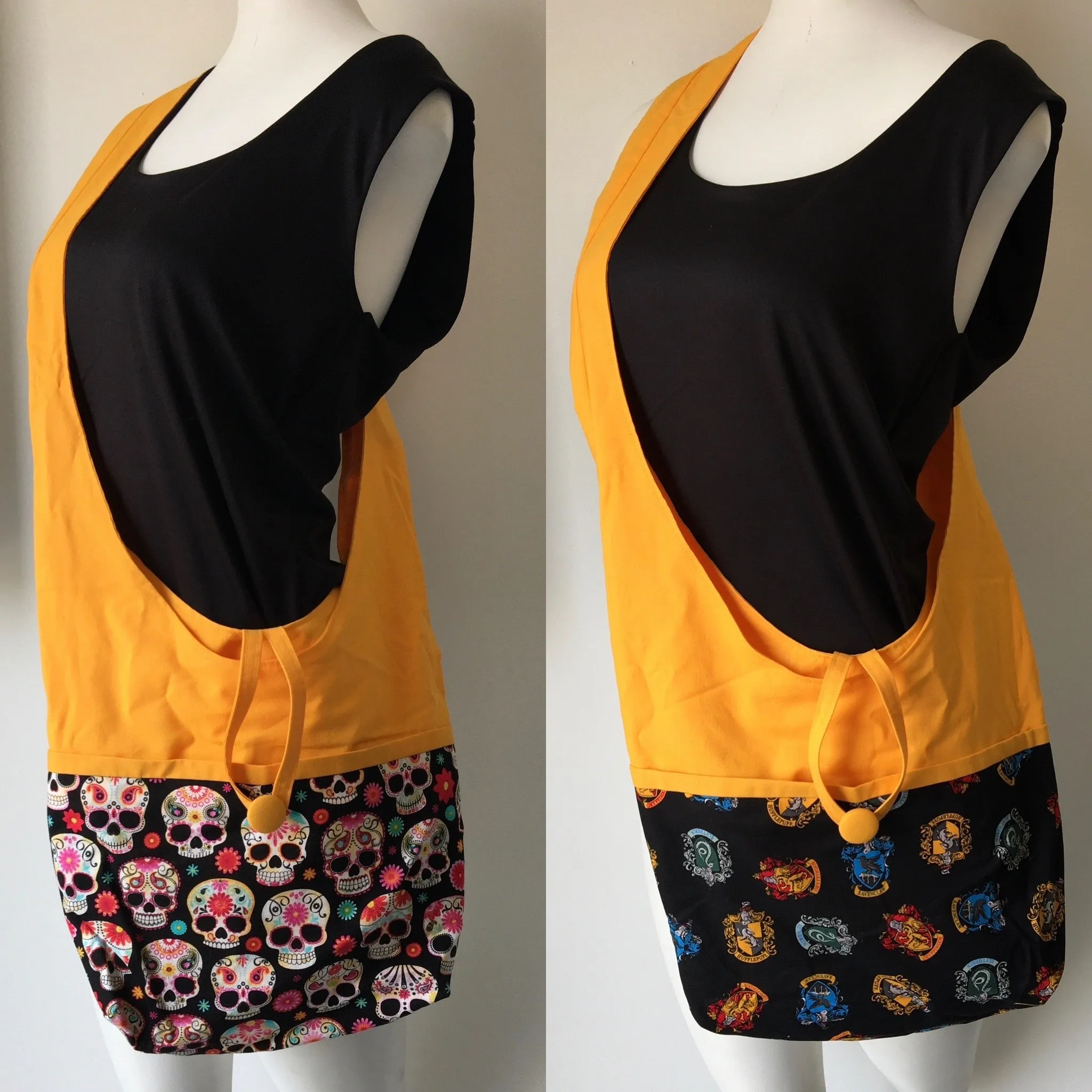 Skull Reversible Hobo Shoulder Bag