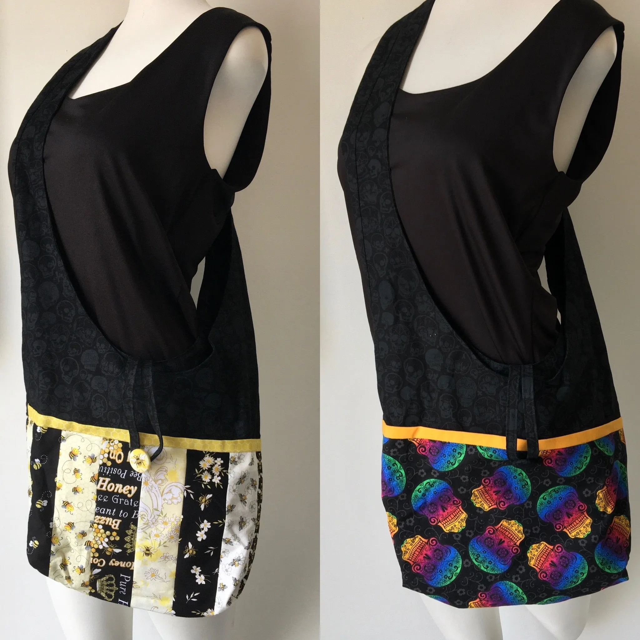 Skull Reversible Hobo Shoulder Bag