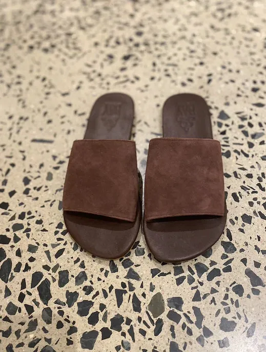 SLIDE SUEDE - Chocolate