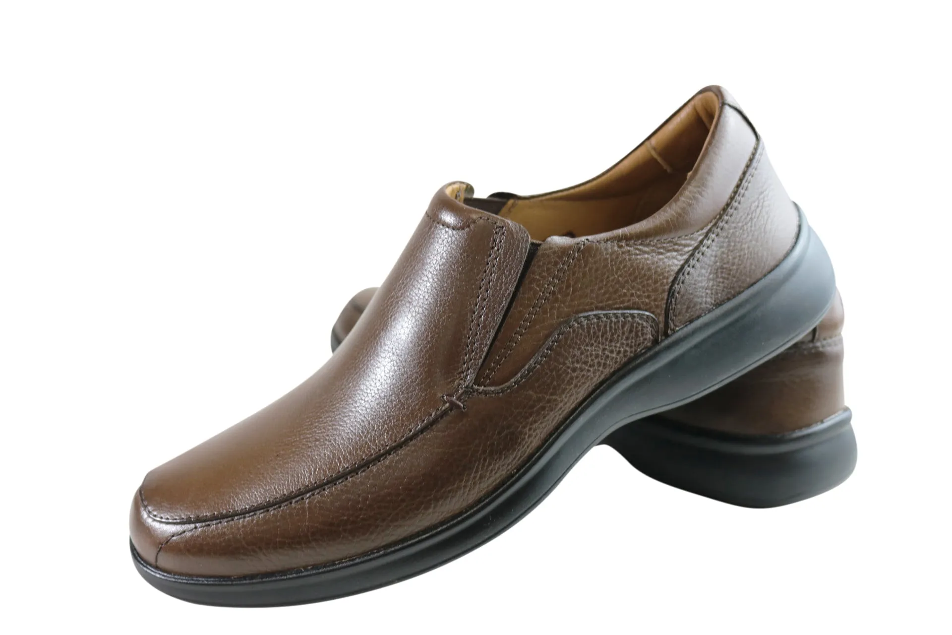 Sollu Loxwood Mens Leather Slip On Comfort Shoes Made In Brazil